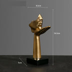 Norév Resin Abstract Mask Statues European Miniature