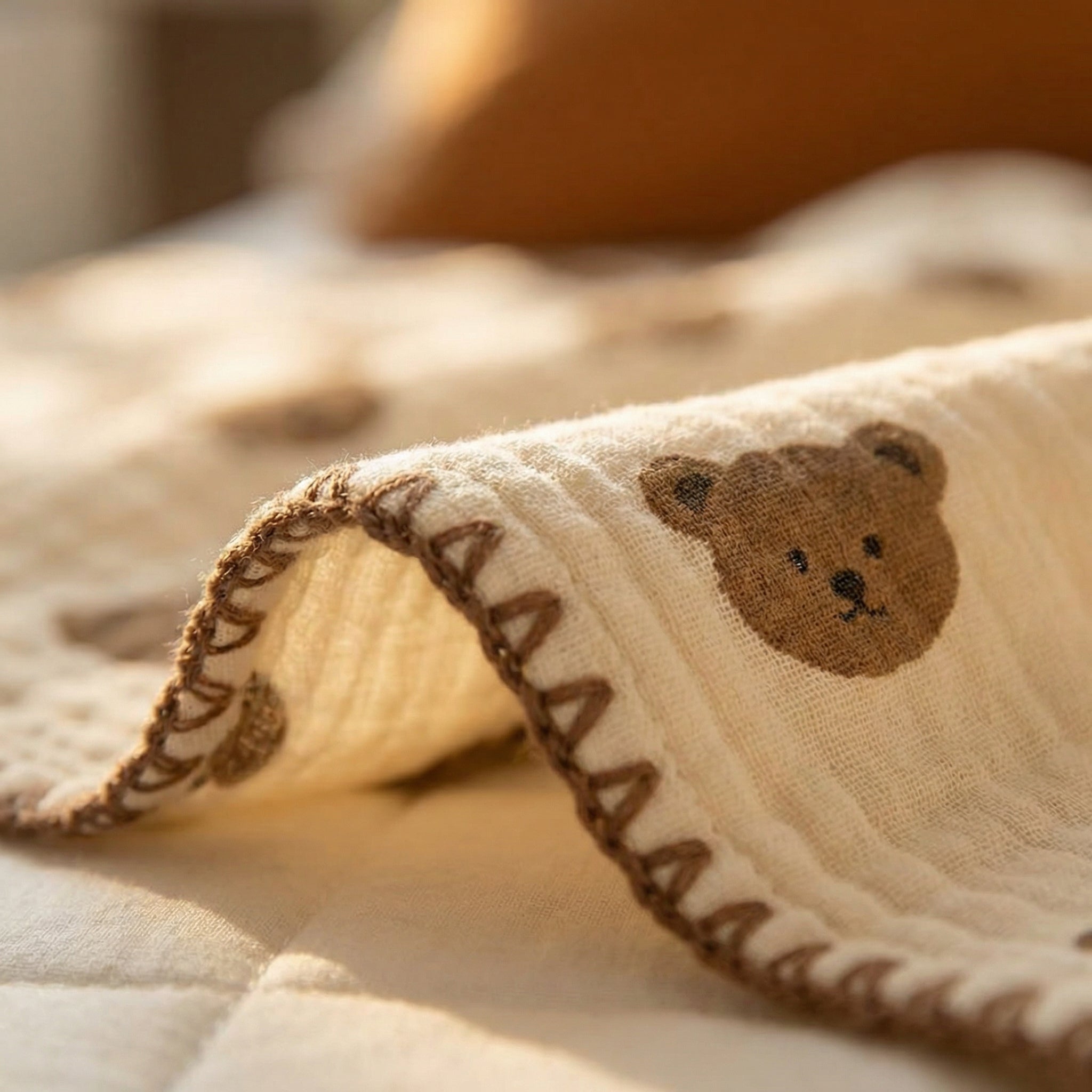 Printed Cotton Muslin Throw Blanket