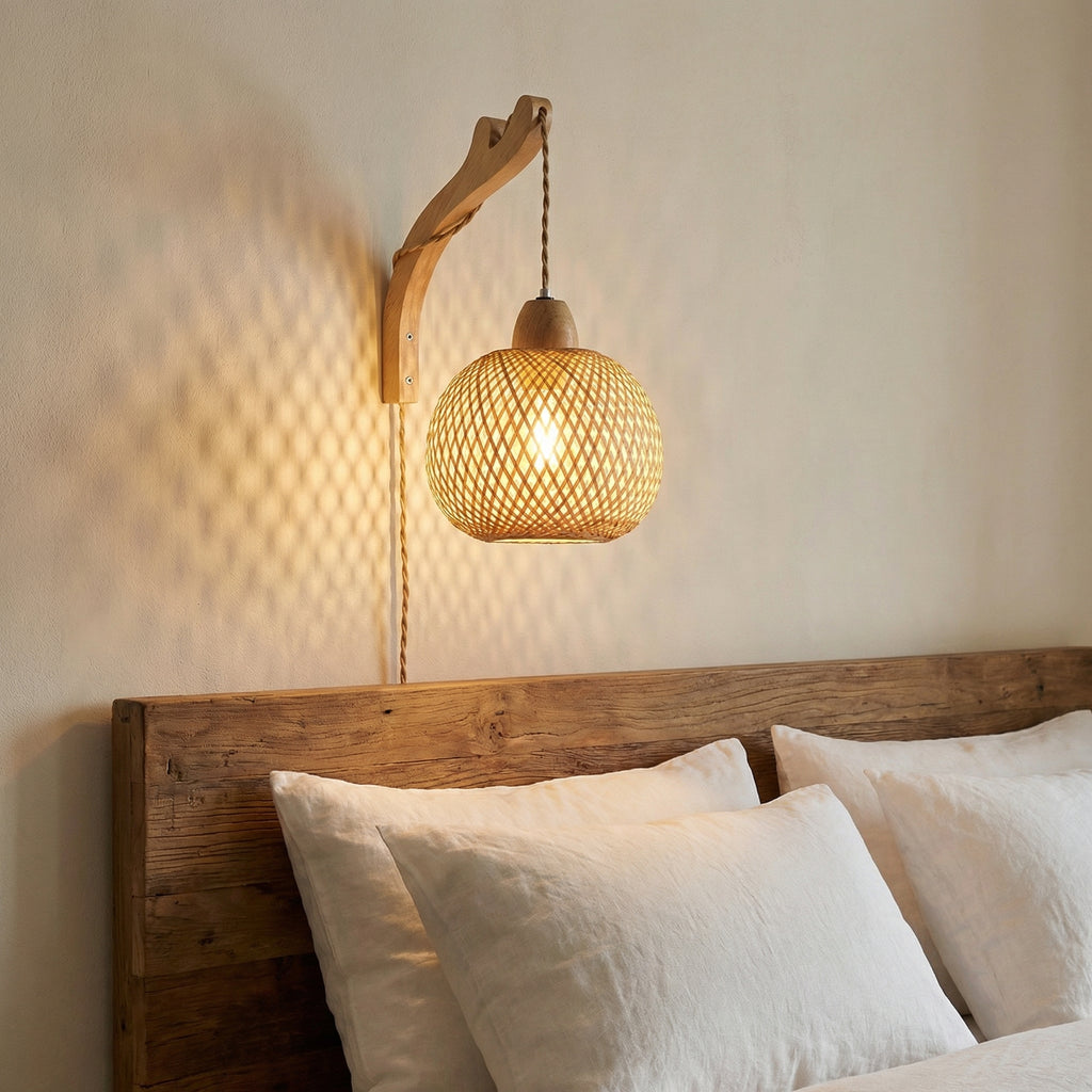 AuraWeave Bamboo Wall Light